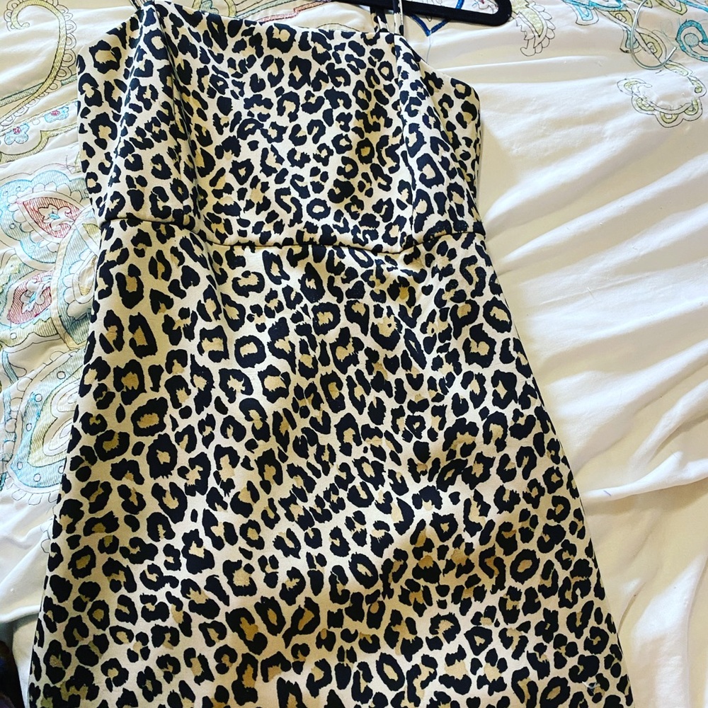 Pull and Bear Mini Dress Cheetah pattern